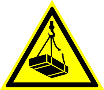 W06 опасно! возможно падение груза (пленка, сторона 200 мм) - Охрана труда на строительных площадках - Знаки безопасности - Магазин охраны труда и техники безопасности stroiplakat.ru